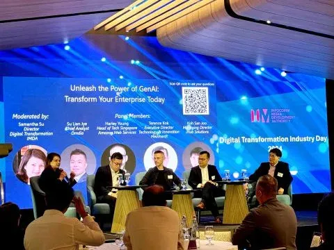 Terence Kok speaking on stage
